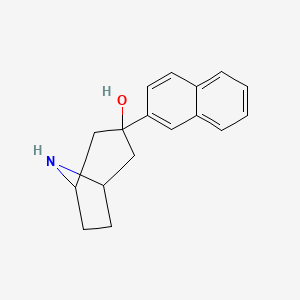 molecular formula C17H19NO B8300632 3-Naphthalen-2-yl-8-aza-bicyclo[3.2.1]octan-3-ol 