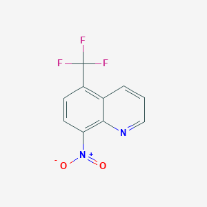molecular formula C10H5F3N2O2 B8300633 8-Nitro-5-(trifluoromethyl)quinoline CAS No. 316-76-7