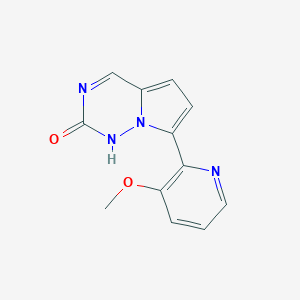 molecular formula C12H10N4O2 B8300649 7-(3-Methoxypyridin-2-yl)pyrrolo[2,1-f][1,2,4]triazin-2(1H)-one CAS No. 1233185-78-8