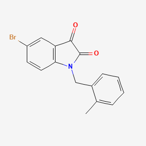 molecular formula C16H12BrNO2 B8300665 5-Bromo-1-(2-methyl-benzyl)-1H-indole-2,3-dione 