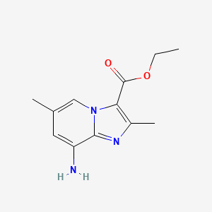 8-Amino-3-carboethoxy-2,6-dimethylimidazo[1,2-a]pyridine