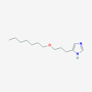 molecular formula C13H24N2O B8300696 3-(1H-Imidazol-4-yl)propyl heptyl ether 