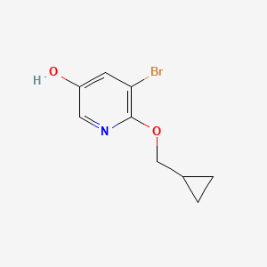 molecular formula C9H10BrNO2 B8300698 5-Bromo-6-(cyclopropylmethoxy)pyridin-3-ol 