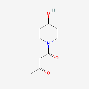 molecular formula C9H15NO3 B8300704 1-(4-Hydroxypiperidin-1-yl)-butane-1,3-dione 