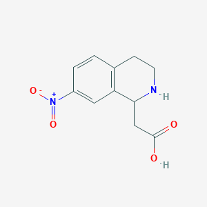 molecular formula C11H12N2O4 B8300711 7-Nitro-1,2,3,4-tetrahydroisoquinoline-1-acetic acid 