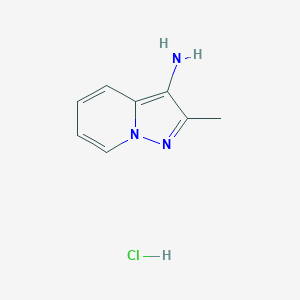 molecular formula C8H10ClN3 B8300742 3-Amino-2-methylpyrazolo[1,5-a]pyridine hydrochloride 