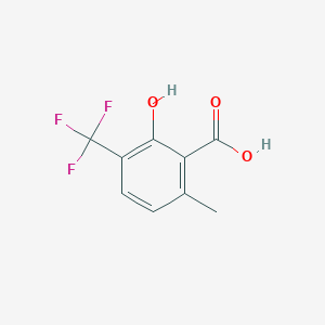 molecular formula C9H7F3O3 B8300784 2-Hydroxy-6-methyl-3-(trifluoromethyl)benzoic acid 
