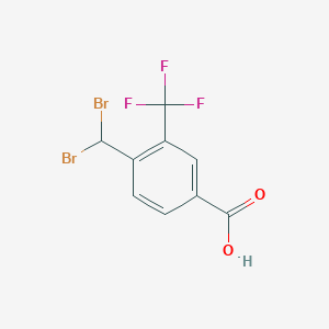 molecular formula C9H5Br2F3O2 B8300802 4-(Dibromomethyl)-3-(trifluoromethyl)benzoic acid 