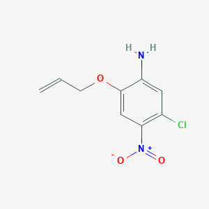 molecular formula C9H9ClN2O3 B8300813 2-(Allyloxy)-5-chloro-4-nitroaniline 