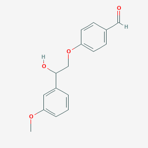 molecular formula C16H16O4 B8300824 4-[2-Hydroxy-2-(3-methoxyphenyl)ethoxy]benzaldehyde 