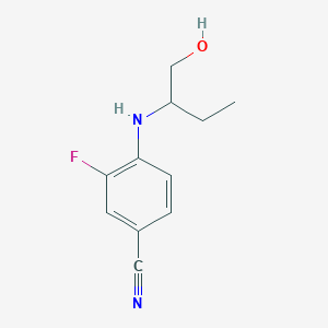 molecular formula C11H13FN2O B8300862 3-Fluoro-4-(1-hydroxymethyl-propylamino)-benzonitrile 