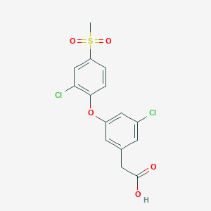 {3-Chloro-5-[2-chloro-4-(methylsulfonyl)phenoxy]phenyl}acetic acid