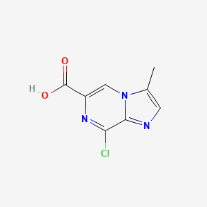 molecular formula C8H6ClN3O2 B8300910 8-Chloro-3-methylimidazo[1,2-a]pyrazine-6-carboxylic acid 