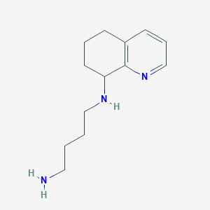 molecular formula C13H21N3 B8300939 N-(5,6,7,8-Tetrahydro-quinolin-8-yl)-butane-1,4-diamine 