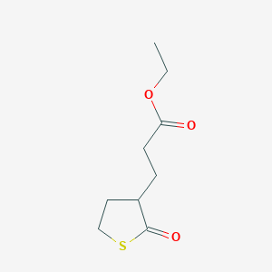 molecular formula C9H14O3S B8300940 Ethyl 3-(2-oxotetrahydro-3-thiophenyl)propanoate 