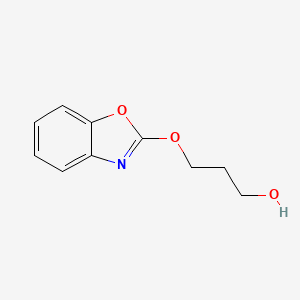 molecular formula C10H11NO3 B8300987 3-[(2-Benzoxazolyl)oxy]propan-1-ol 