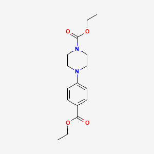 molecular formula C16H22N2O4 B8301036 Ethyl 4-(4-ethoxycarbonylpiperazin-1-yl)benzoate 