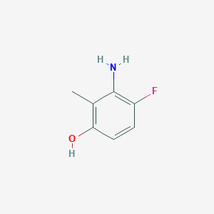 molecular formula C7H8FNO B8301049 3-Amino-4-fluoro-2-methylphenol 