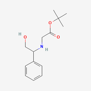 molecular formula C14H21NO3 B8301112 Tert-butyl (2-hydroxy-1-phenyl-ethylamino)-acetate 