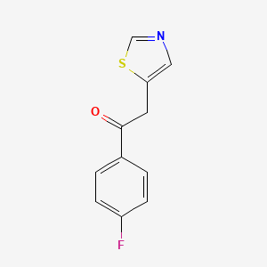 molecular formula C11H8FNOS B8301140 1-(4-Fluorophenyl)-2-(5-thiazolyl)ethanone 