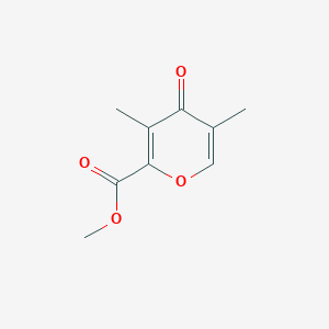 molecular formula C9H10O4 B8301179 3,5-Dimethyl-2-methoxycarbonyl-4-pyrone 