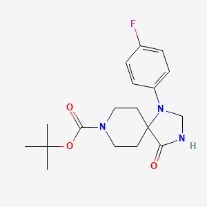 Tert-butyl 1-(4-fluorophenyl)-4-oxo-1,3,8-triazaspiro[4.5]decane-8-carboxylate