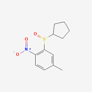 molecular formula C12H15NO3S B8301239 3-Cyclopentanesulfinyl-4-nitrotoluene 