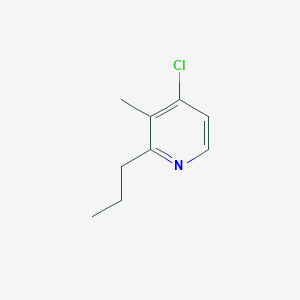 molecular formula C9H12ClN B8301254 2-Propyl-4-chloro-3-methyl-pyridine 
