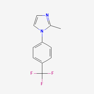 molecular formula C11H9F3N2 B8301260 1H-Imidazole, 2-methyl-1-[4-(trifluoromethyl)phenyl]- 