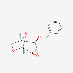 molecular formula C13H14O4 B8301264 1,6:2,3-Dianhydro-4-O-benzyl-beta-D-mannopyranose 