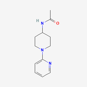 molecular formula C12H17N3O B8301272 4-Acetamido-1-(2-pyridyl) piperidine 