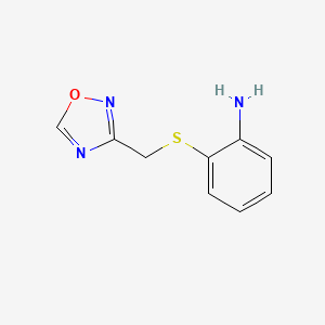 B8301318 3-(2-Aminophenylthiomethyl)-1,2,4-oxadiazole CAS No. 74088-83-8