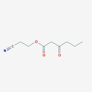 molecular formula C9H13NO3 B8301324 2-Cyanoethyl 3-oxohexanoate 