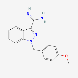 molecular formula C16H16N4O B8301348 1-(4-methoxybenzyl)-1H-indazole-3-carboximidamide 