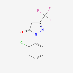 molecular formula C10H6ClF3N2O B8301356 2,4-dihydro-2-(2-chlorophenyl)-5-trifluoromethyl-3H-pyrazol-3-one 
