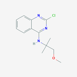 molecular formula C13H16ClN3O B8301398 4-(1,1-Dimethyl-2-methoxyethyl)amino-2-chloroquinazoline 