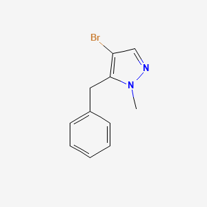 molecular formula C11H11BrN2 B8301420 5-Benzyl-4-bromo-1-methyl-1H-pyrazole 