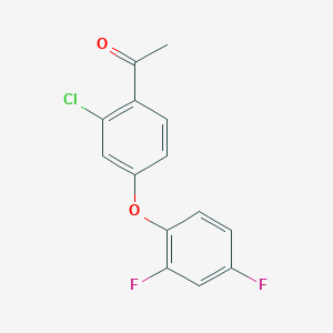 molecular formula C14H9ClF2O2 B8301565 1-[2-Chloro-4-(2,4-difluorophenoxy)phenyl]ethanone 