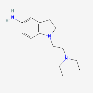 molecular formula C14H23N3 B8301589 1-(2-diethylamino-ethyl)-2,3-dihydro-1H-indol-5-ylamine 