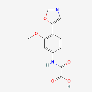 molecular formula C12H10N2O5 B8301602 N-[3-methoxy-4-(5-oxazolyl)phenyl]oxalamic acid 