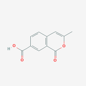 molecular formula C11H8O4 B8301610 3-methyl-1-oxo-1H-isochromene-7-carboxylic acid 