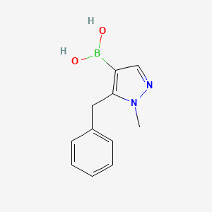 molecular formula C11H13BN2O2 B8301626 (5-benzyl-1-methyl-1H-pyrazol-4-yl)boronic acid 