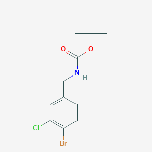 molecular formula C12H15BrClNO2 B8301701 4-bromo-3-chloro-N-(tert-butoxycarbonyl)-benzylamine 