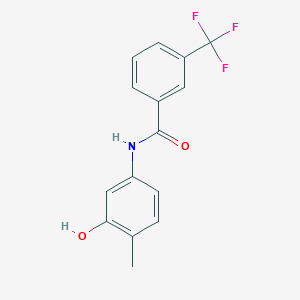 molecular formula C15H12F3NO2 B8301711 N-(3-hydroxy-4-methylphenyl)-3-(trifluoromethyl)benzamide 