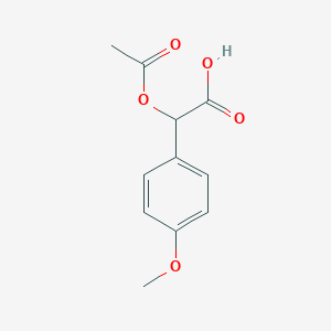 molecular formula C11H12O5 B8301723 Acetoxy-(4-methoxy-phenyl)-acetic acid 