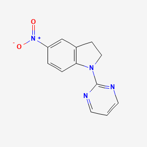 molecular formula C12H10N4O2 B8301728 5-nitro-1-pyrimidin-2-yl-2,3-dihydro-1H-indole 