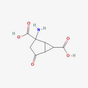 molecular formula C8H9NO5 B8301735 2-Amino-4-oxobicyclo[3.1.0]hexane-2,6-dicarboxylic Acid 