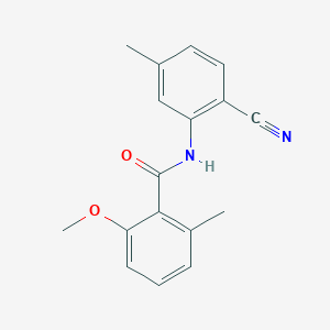 molecular formula C17H16N2O2 B8301750 N-(2-cyano-5-methyl-phenyl)-2-methoxy-6-methyl-benzamide 