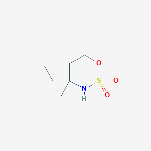 molecular formula C6H13NO3S B8301762 4-Ethyl-4-methyltetrahydro-1,2,3-oxathiazine 2,2-dioxide 