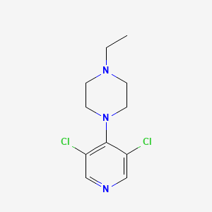 molecular formula C11H15Cl2N3 B8301769 1-(3,5-Dichloropyridin-4-yl)-4-ethylpiperazine 
